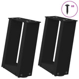 Coffee Table Legs U-Shaped 2 Pcs Steel