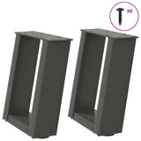 Coffee Table Legs U-Shaped 2 Pcs Steel