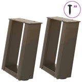 Coffee Table Legs U-Shaped 2 Pcs Steel