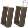 Coffee Table Legs U-Shaped 2 Pcs Steel
