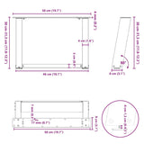 Coffee Table Legs U-Shaped 2 Pcs Steel