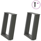Coffee Table Legs U-Shaped 2 Pcs Steel