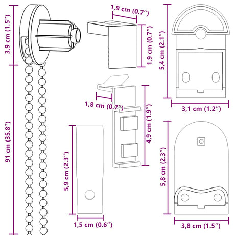 20 Piece Roller Blind Fittings 25 Mm