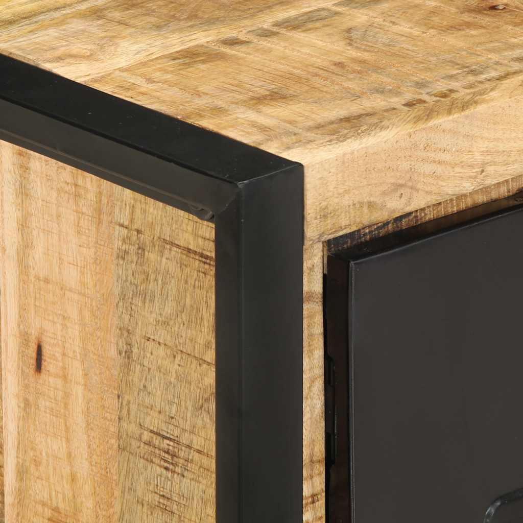 Coffee Table 90X50X36 Cm Solid Rough Wood Mango