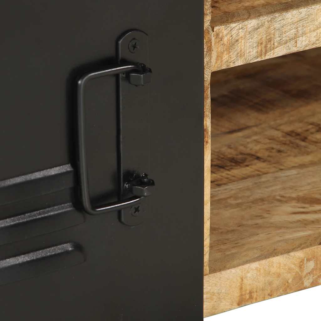 Coffee Table 90X50X36 Cm Solid Rough Wood Mango