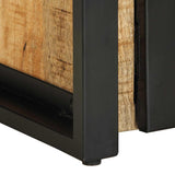 Coffee Table 90X50X36 Cm Solid Rough Wood Mango