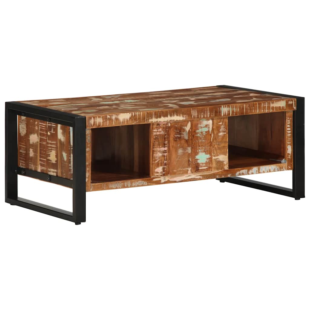Coffee Table Multicolour 90X50X36 Cm Solid Wood Reclaimed