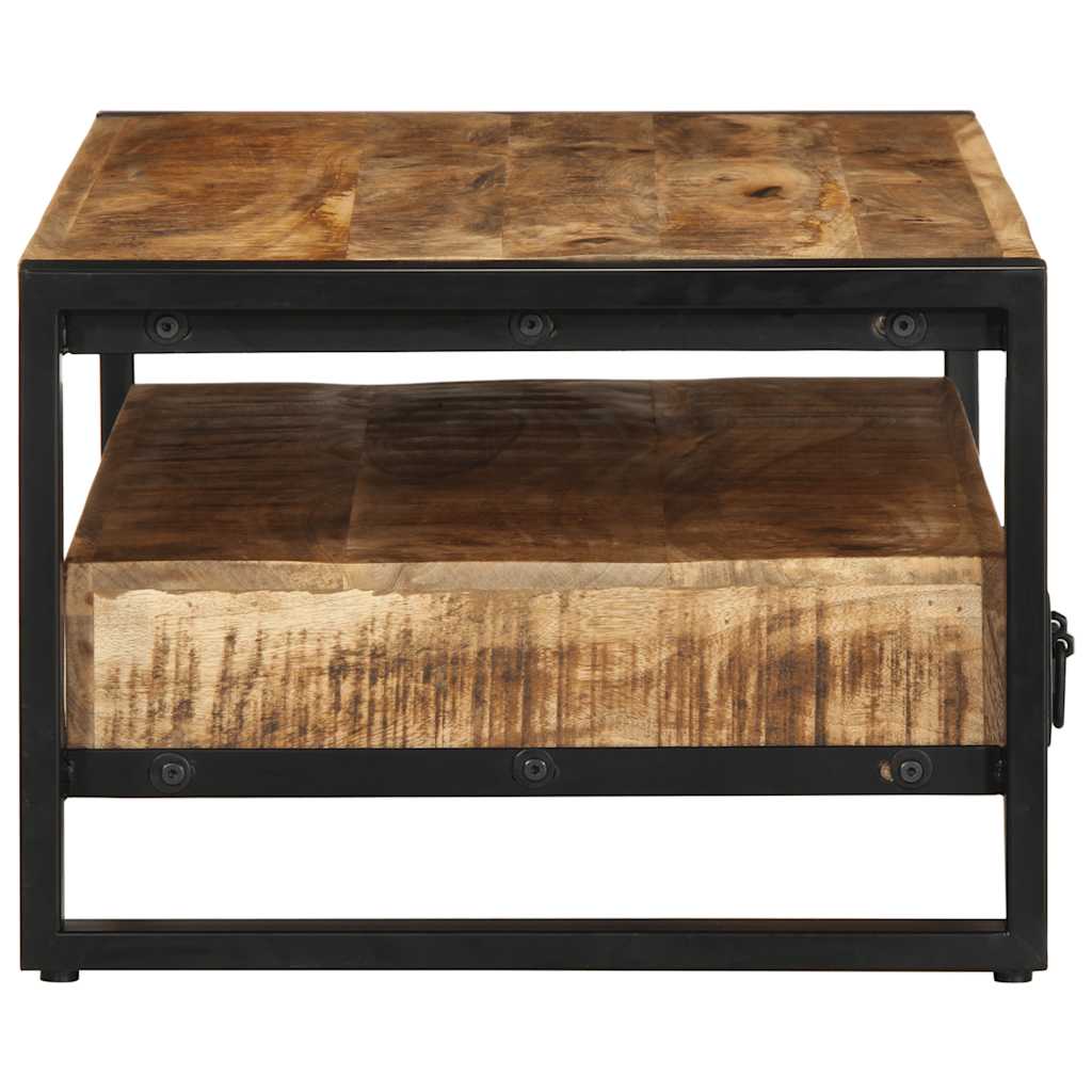 Coffee Table 90X50X36 Cm Solid Rough Wood Mango