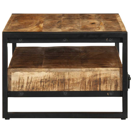 Coffee Table 90X50X36 Cm Solid Rough Wood Mango