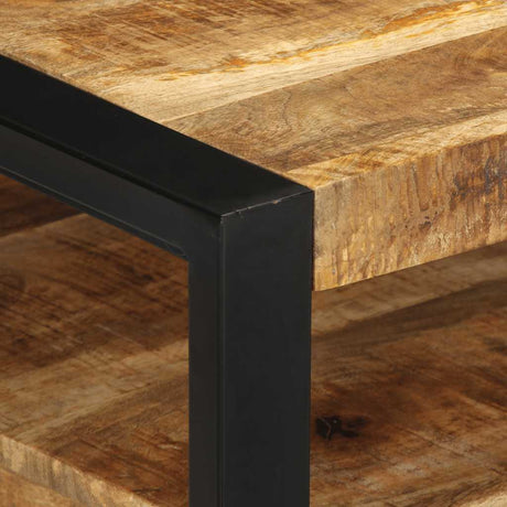 Coffee Table 90X50X36 Cm Solid Rough Wood Mango