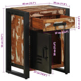 Bedside Cabinet 40X30X50 Cm Solid Wood Reclaimed