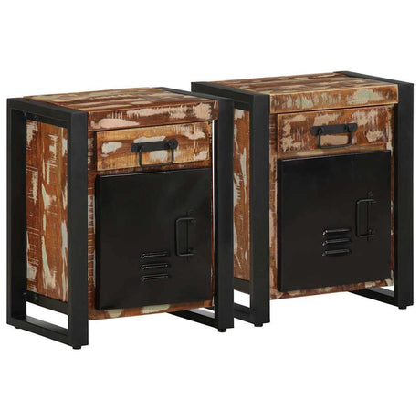 Bedside Cabinet 40X30X50 Cm Solid Wood Reclaimed