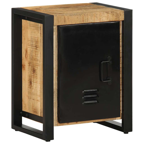 Bedside Cabinets 2 Pcs Solid Rough Wood Mango