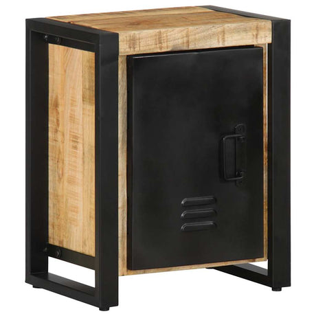 Bedside Cabinets 2 Pcs Solid Rough Wood Mango