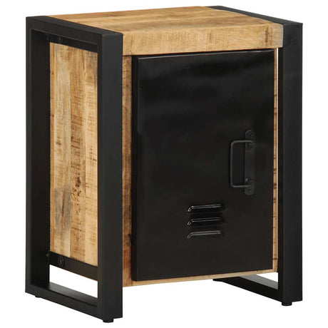 Bedside Cabinets 2 Pcs Solid Rough Wood Mango