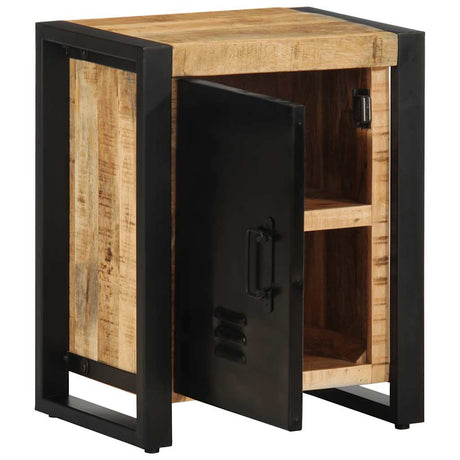 Bedside Cabinets 2 Pcs Solid Rough Wood Mango