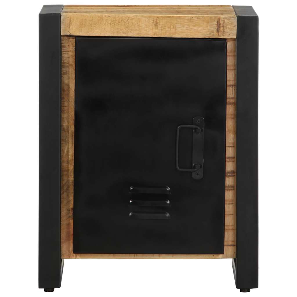 Bedside Cabinets 2 Pcs Solid Rough Wood Mango