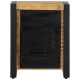 Bedside Cabinets 2 Pcs Solid Rough Wood Mango