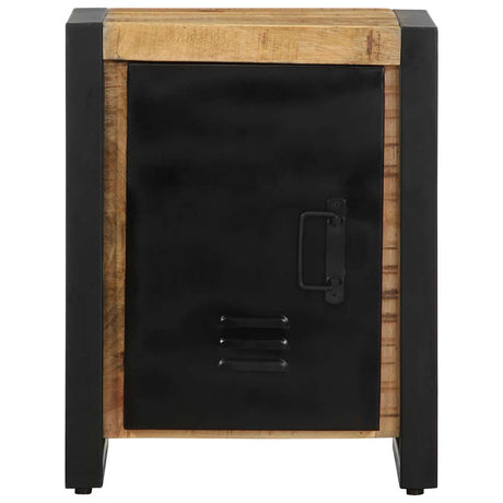 Bedside Cabinets 2 Pcs Solid Rough Wood Mango