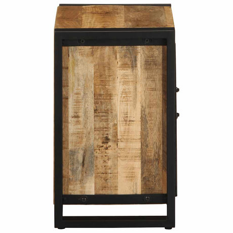 Bedside Cabinets 2 Pcs Solid Rough Wood Mango
