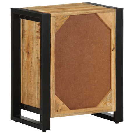 Bedside Cabinets 2 Pcs Solid Rough Wood Mango