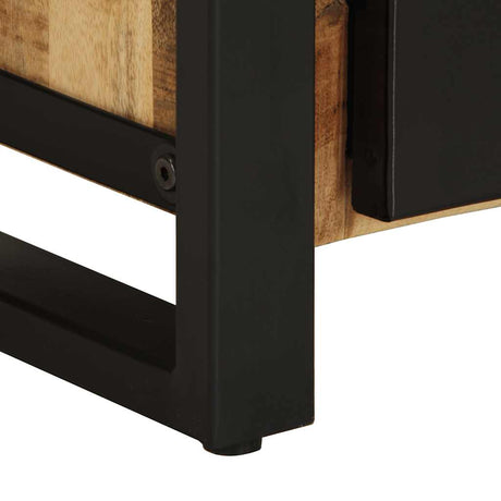 Bedside Cabinets 2 Pcs Solid Rough Wood Mango