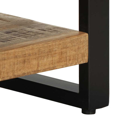Bedside Cabinet 35X34X45 Cm Solid Rough Wood Mango