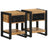 Bedside Cabinet 35X34X45 Cm Solid Rough Wood Mango