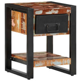 Bedside Cabinet 35X34X45 Cm Solid Rough Wood Mango