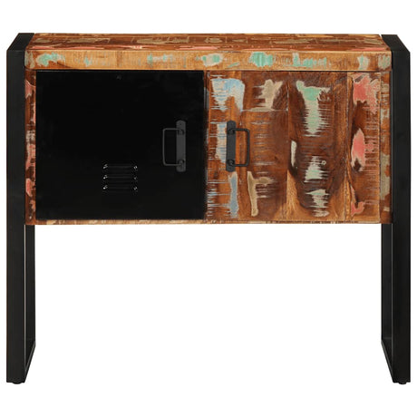 Console Cabinet Multicolour 90X35X75 Cm Solid Wood Reclaimed
