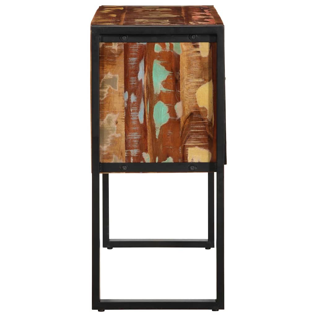 Console Cabinet Multicolour 90X35X75 Cm Solid Wood Reclaimed