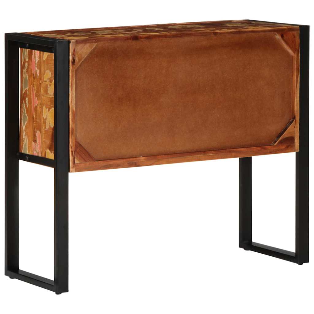 Console Cabinet Multicolour 90X35X75 Cm Solid Wood Reclaimed