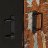 Console Cabinet Multicolour 90X35X75 Cm Solid Wood Reclaimed