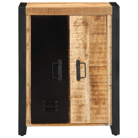 Sideboard 55X35X70 Cm Solid Rough Wood Mango