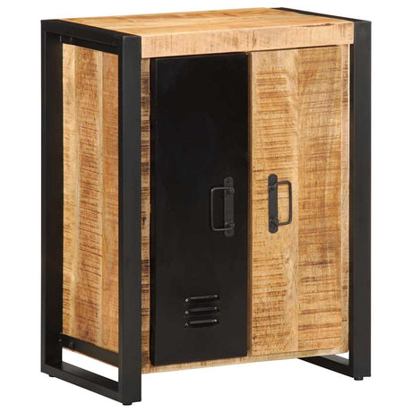 Sideboard 55X35X70 Cm Solid Rough Wood Mango