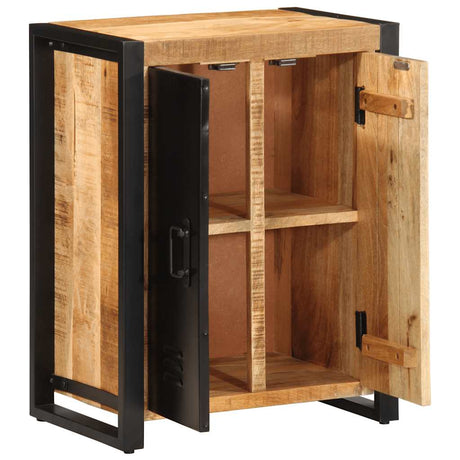 Sideboard 55X35X70 Cm Solid Rough Wood Mango