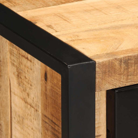 Sideboard 55X35X70 Cm Solid Rough Wood Mango