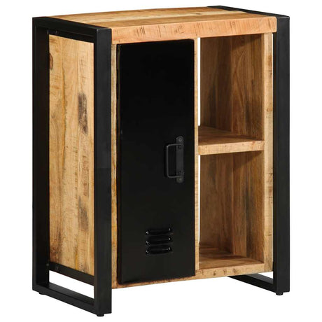 Sideboard 55X35X70 Cm Solid Rough Wood Mango