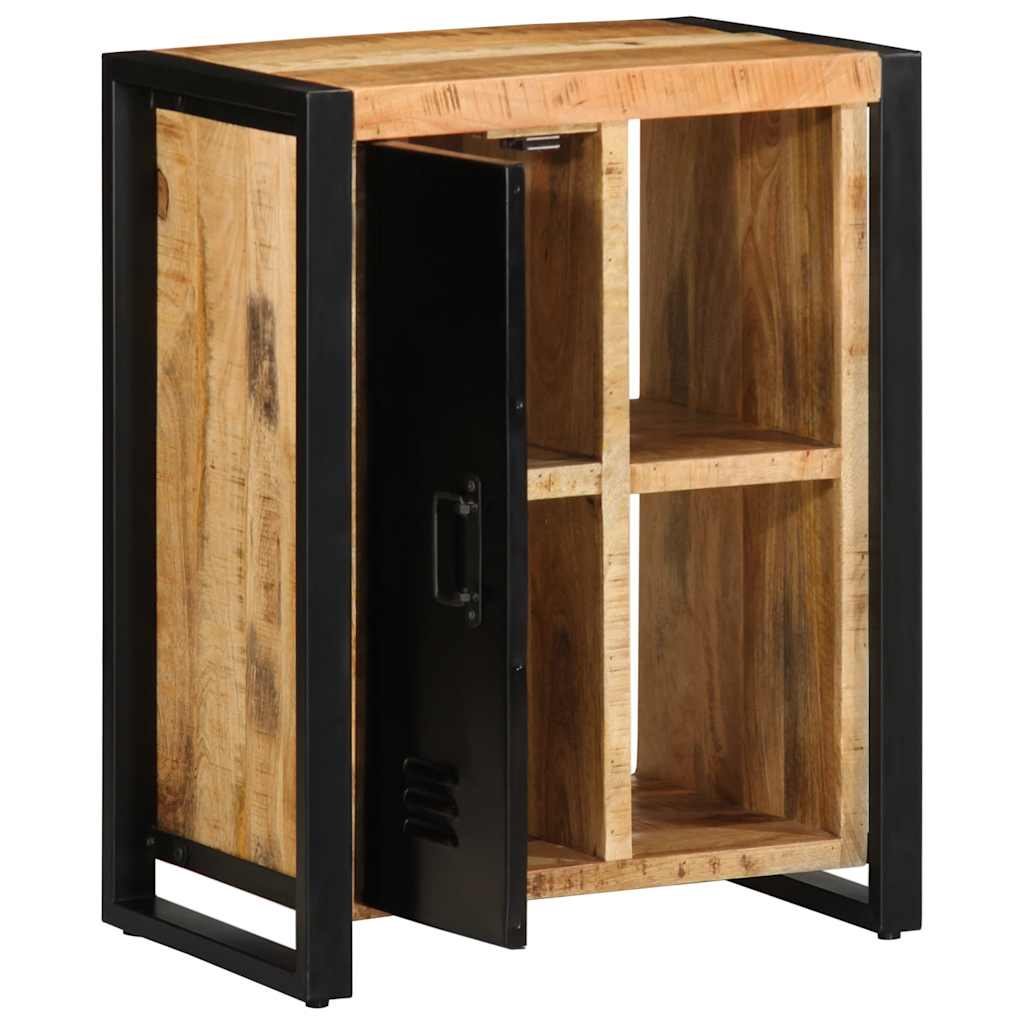 Sideboard 55X35X70 Cm Solid Rough Wood Mango