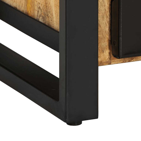 Sideboard 55X35X70 Cm Solid Rough Wood Mango