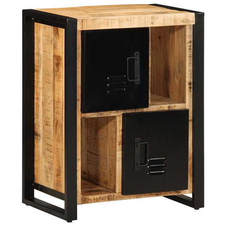 Sideboard 55X35X70 Cm Solid Rough Wood Mango