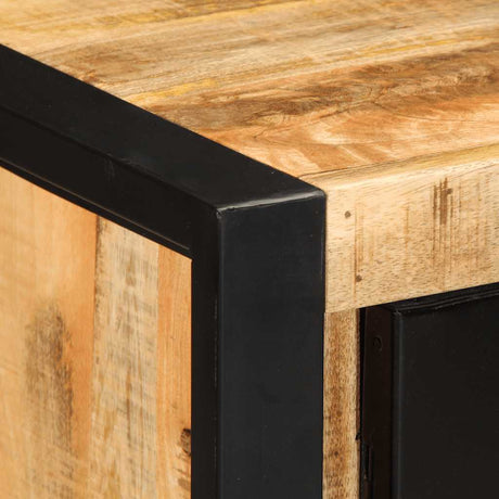 Sideboard 55X35X70 Cm Solid Rough Wood Mango