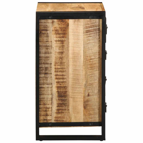 Drawer Cabinet 40X40X75 Cm Solid Rough Wood Mango