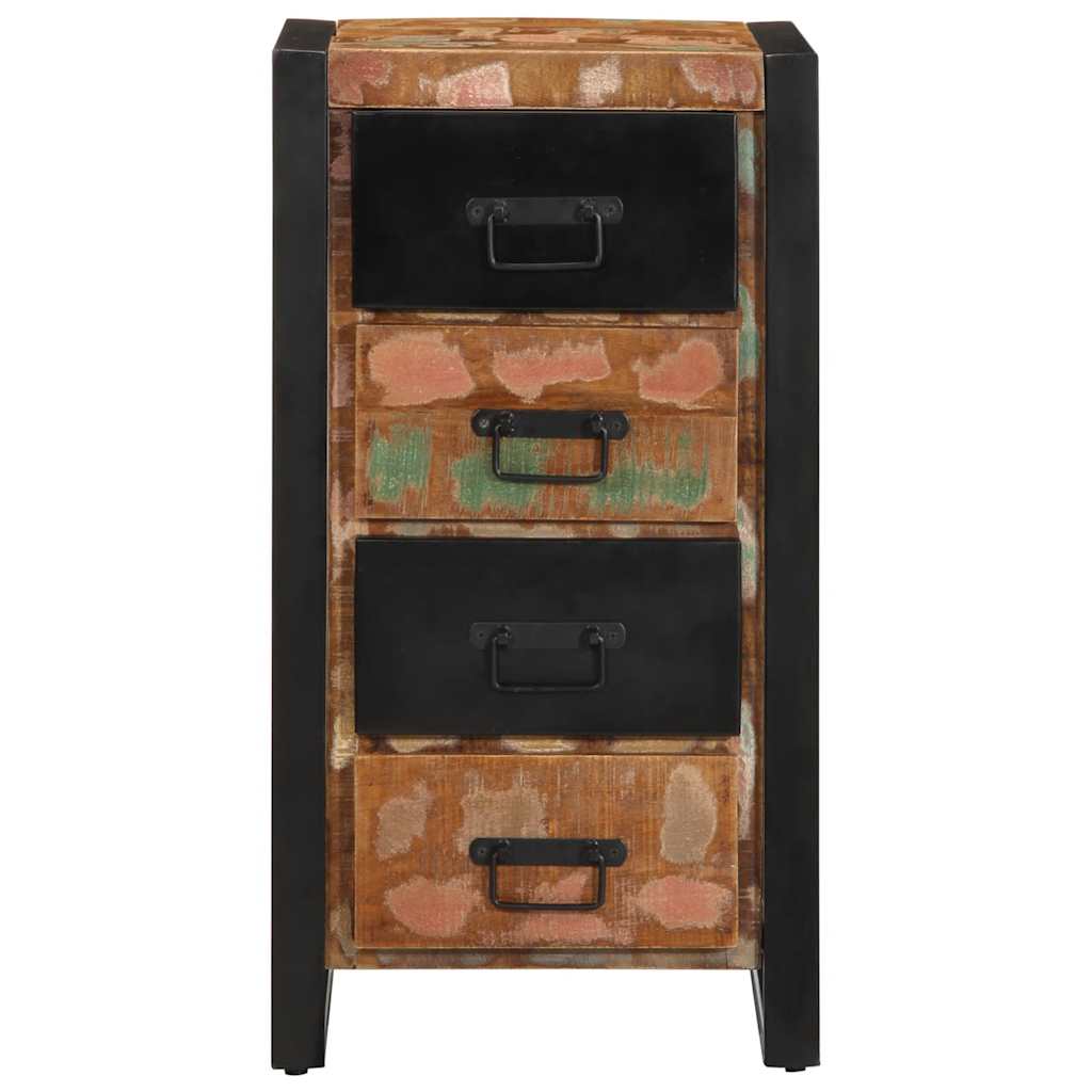 Drawer Cabinet Multicolour 40x40x75 cm Solid Wood Reclaimed