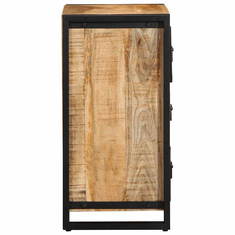 Drawer Cabinet 50X35X70 Cm Solid Rough Wood Mango