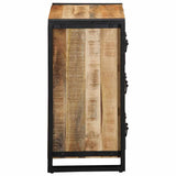Sideboard 50X35X70 Cm Solid Rough Wood Mango