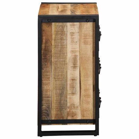 Sideboard 50X35X70 Cm Solid Rough Wood Mango