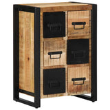 Sideboard 50X35X70 Cm Solid Rough Wood Mango