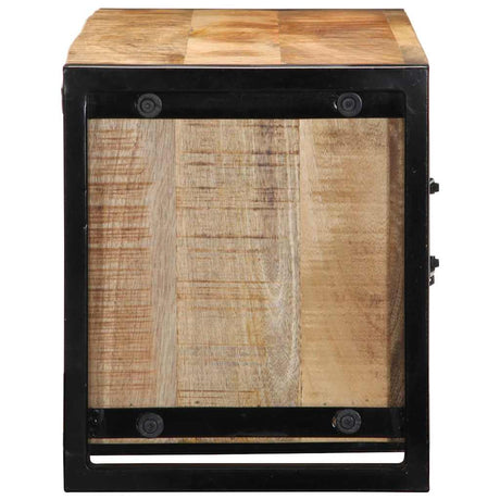Tv Cabinet 100X30X35 Cm Solid Rough Wood Mango