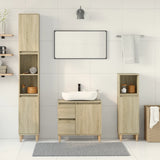3 Piece Bathroom Cabinet Set Engineered Wood